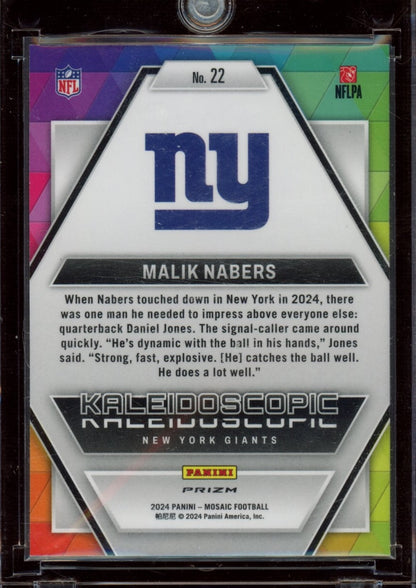 2024 Panini Mosaic #22 Malik Nabers Kaleidoscopic