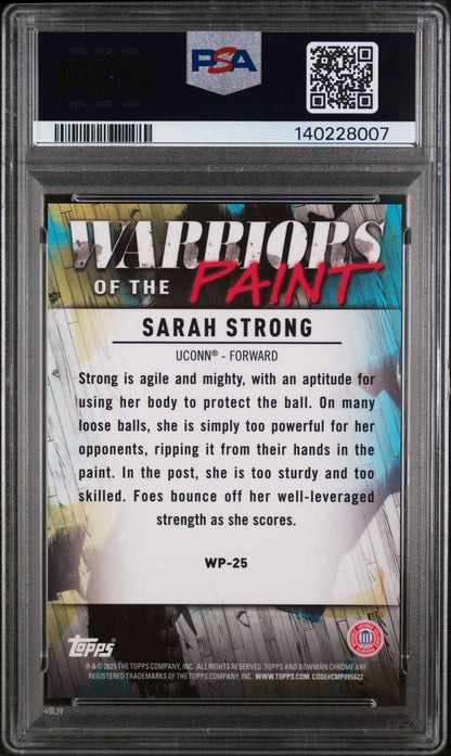 2024 Bowman Chrome University #WP25 Sarah Strong aint-Gold Ref PSA 10