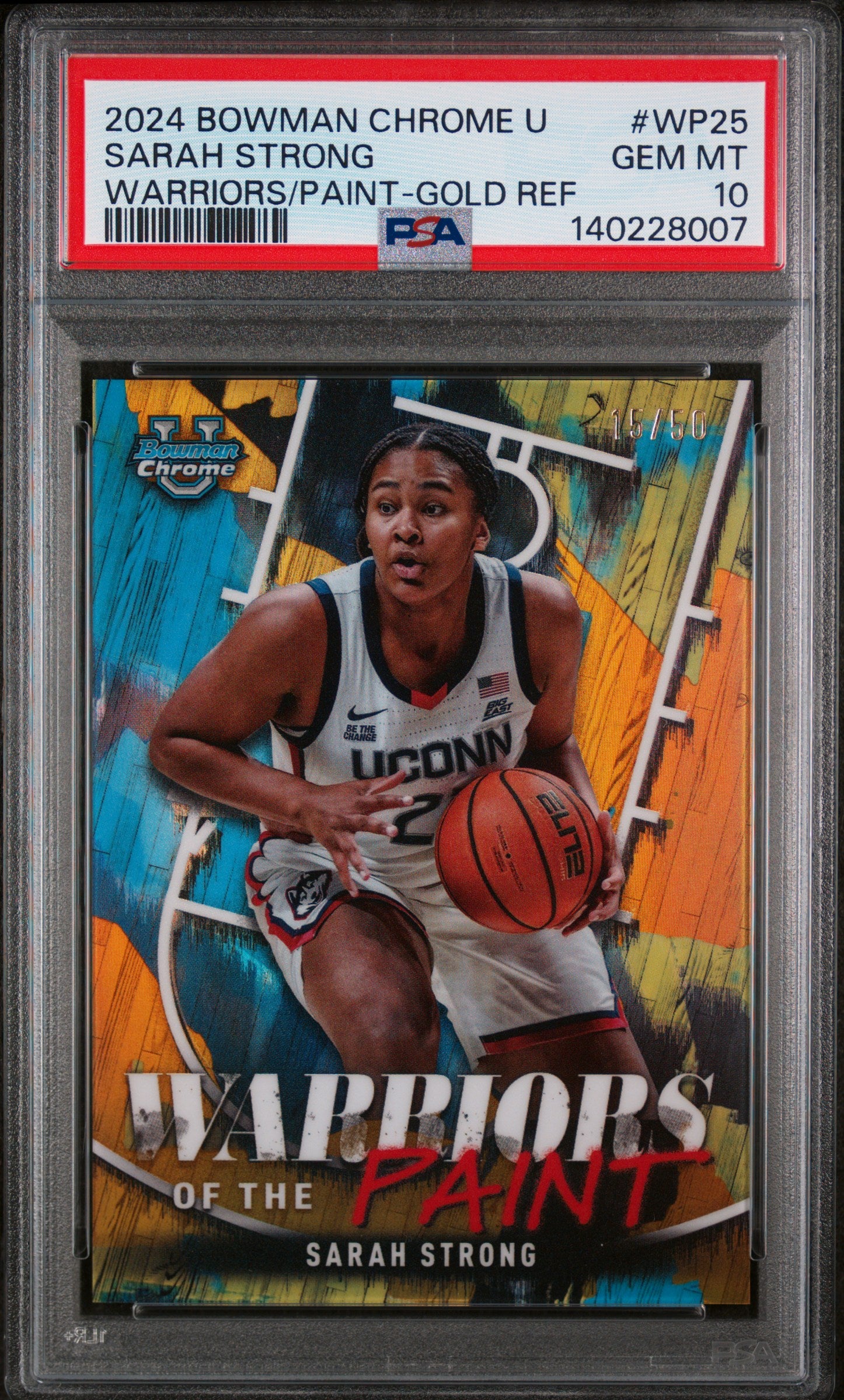2024 Bowman Chrome University #WP25 Sarah Strong aint-Gold Ref PSA 10