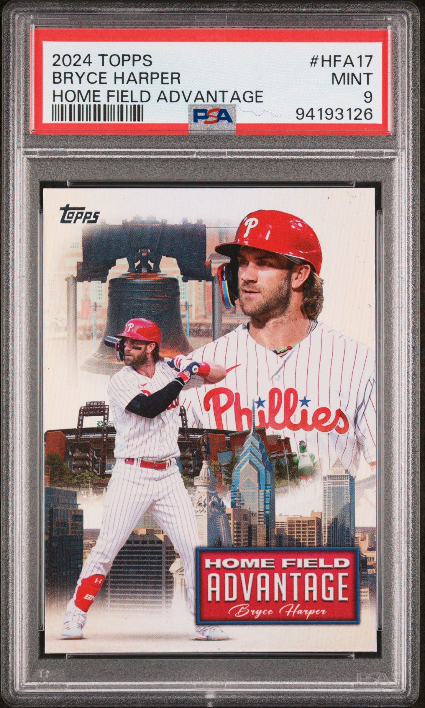 2024 Topps Home Field Advantage #HFA17 Bryce Harper PSA 9