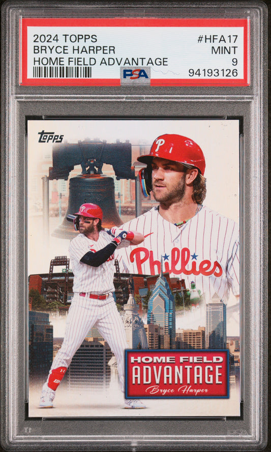2024 Topps Home Field Advantage #HFA17 Bryce Harper PSA 9