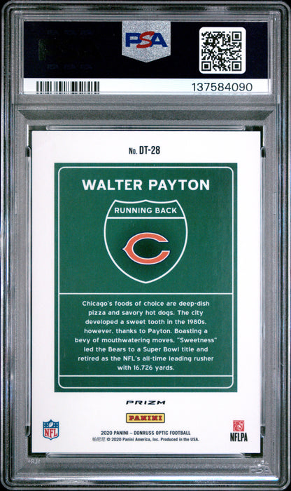 2020 Panini Donruss Optic Downtown #DT28 Walter Payton Downtown PSA 9