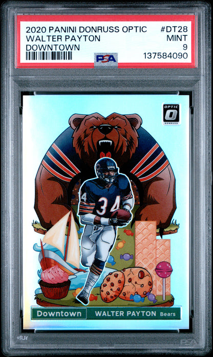 2020 Panini Donruss Optic Downtown #DT28 Walter Payton Downtown PSA 9