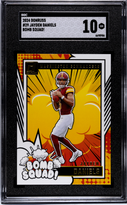 2024 Donruss #29 Jayden Daniels Bomb Squad! SGC 10