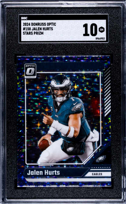 2024 Donruss Optic #158 Jalen Hurts Stars Prizm SGC 10
