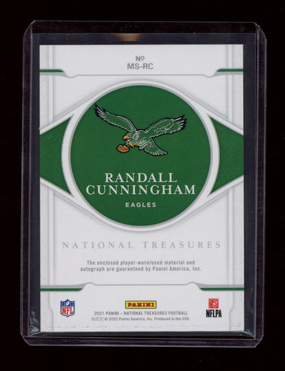 2021 Panini National Treasures #MS-RC Randall Cunningham Signatures Silver #/25