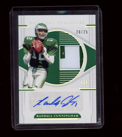 2021 Panini National Treasures #MS-RC Randall Cunningham Signatures Silver #/25