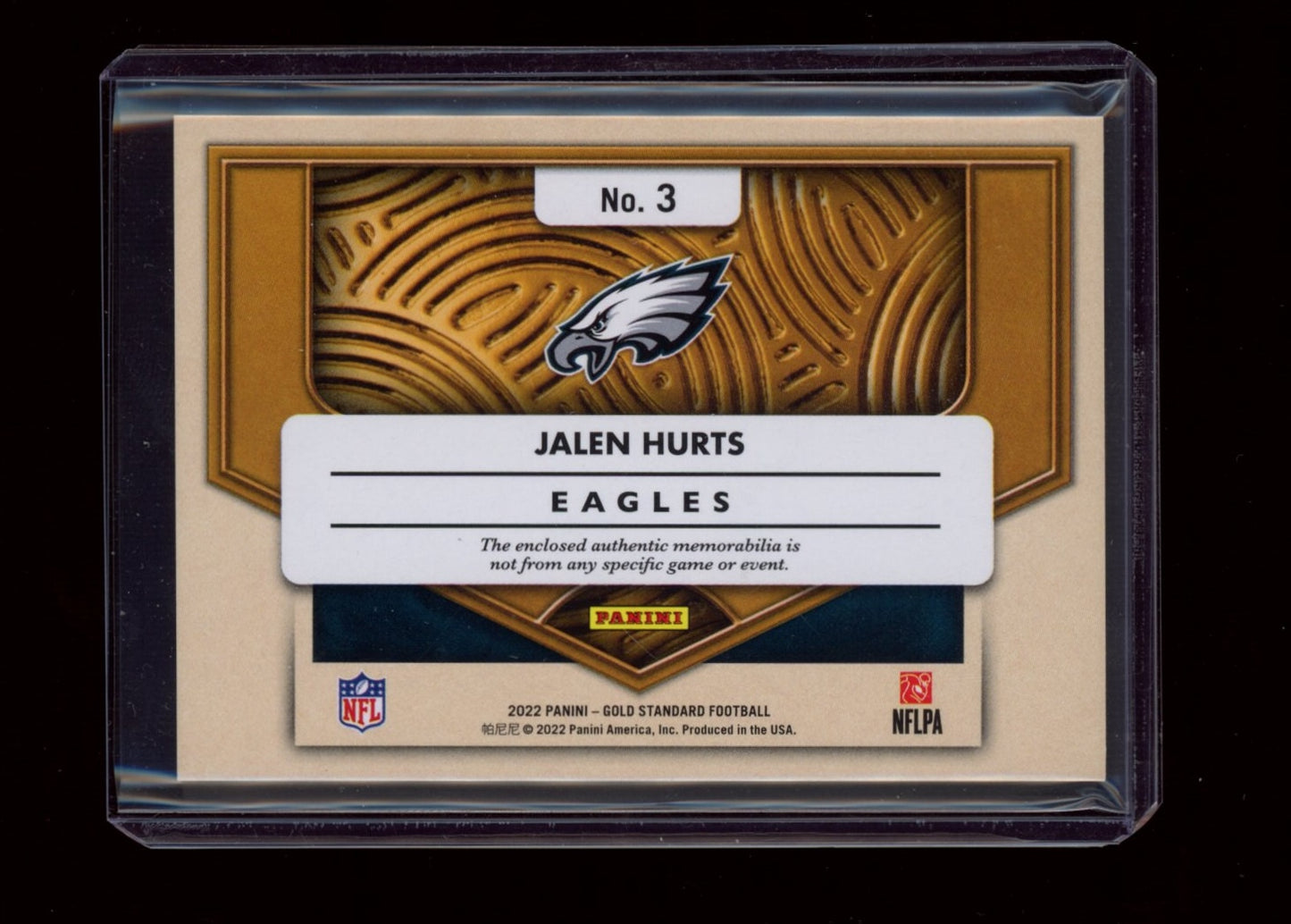 2022 Panini Gold Standard #3 Jalen Hurts Mother Lode Prime #/25