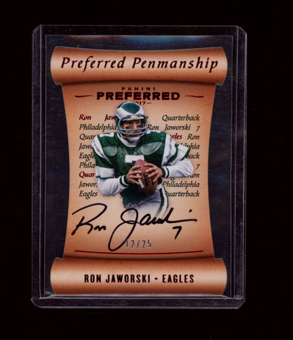2017 Panini Preferred #127 Ron Jaworski #/25