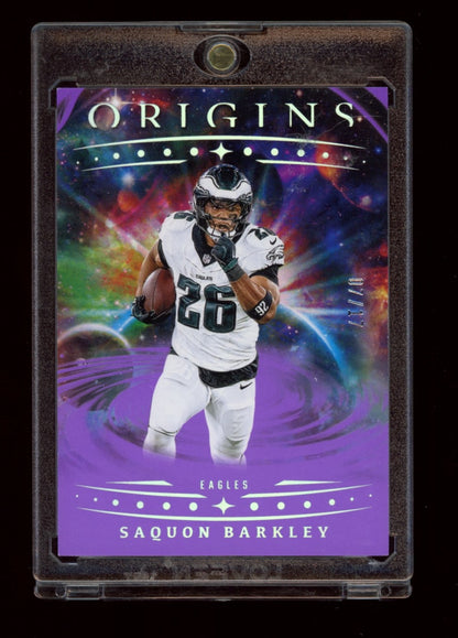 2025 Panini Origins #2 Saquon Barkley Purple #/17