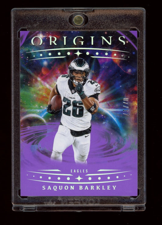 2025 Panini Origins #2 Saquon Barkley Purple #/17