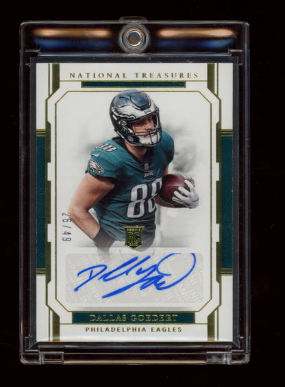 2018 Panini National Treasures #117 Dallas Goedert Gold #/49