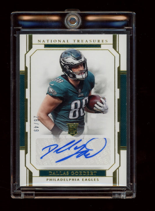 2018 Panini National Treasures #117 Dallas Goedert Gold #/49