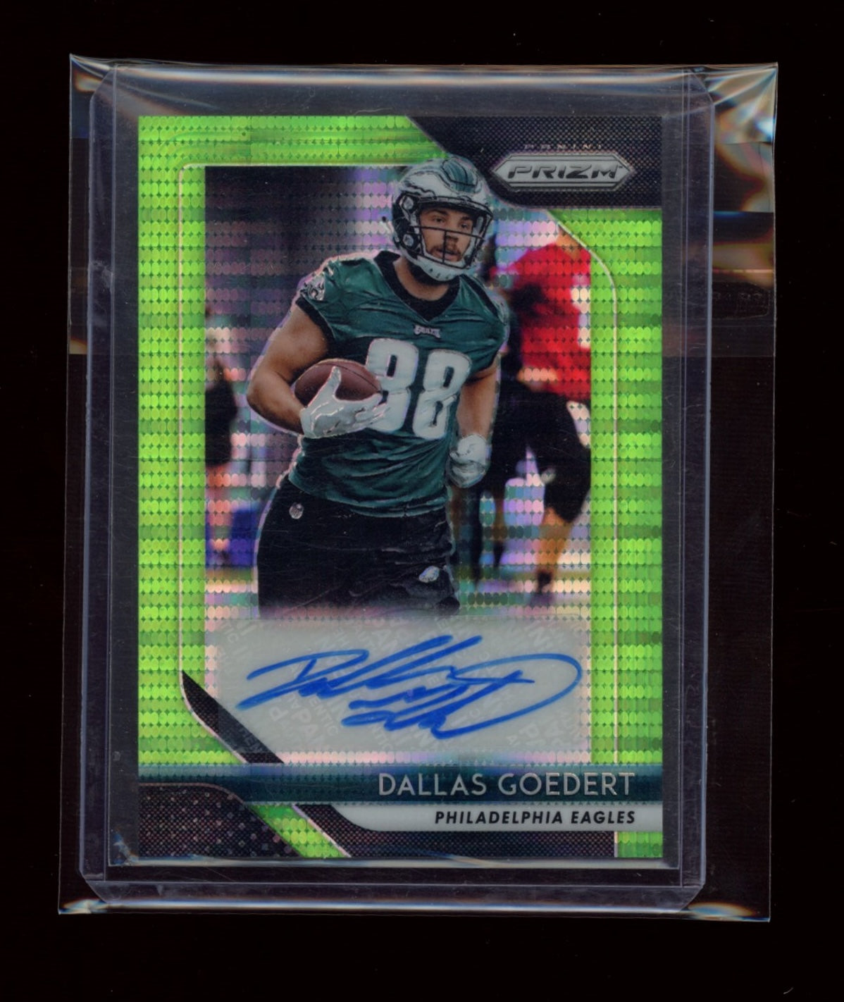2018 Panini Prizm #RA-DG Dallas Goedert Rookie Autographs Prizm Green