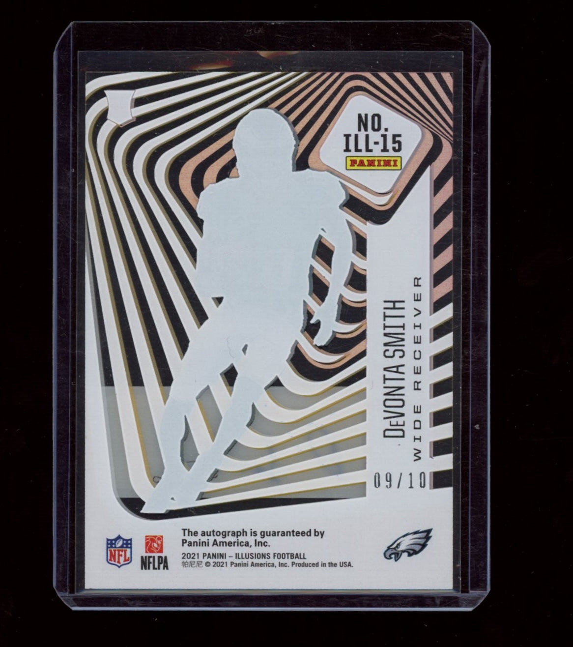 2021 Panini Illusions #ILL-15 DeVonta Smith Illusionists Autographs Gold #/10