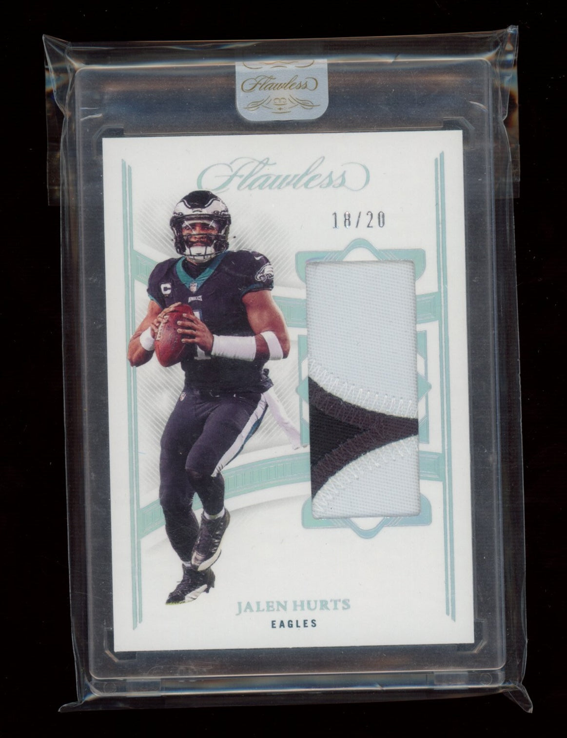 2022 Panini Flawless #P-JHU Jalen Hurts Patches Silver #/20