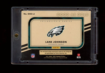 2018 Panini Gold Standard #GGS-LJ Lane Johnson Good as Gold #/199