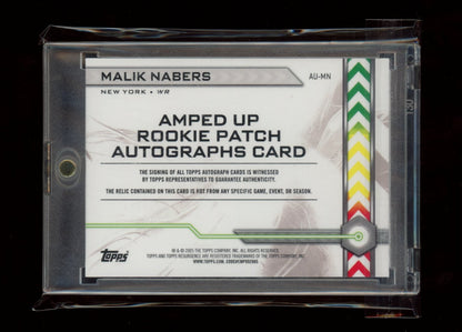 2024 Topps Resurgence - Amped Up Rookie Patch Autographs #AU-MN Malik Nabers