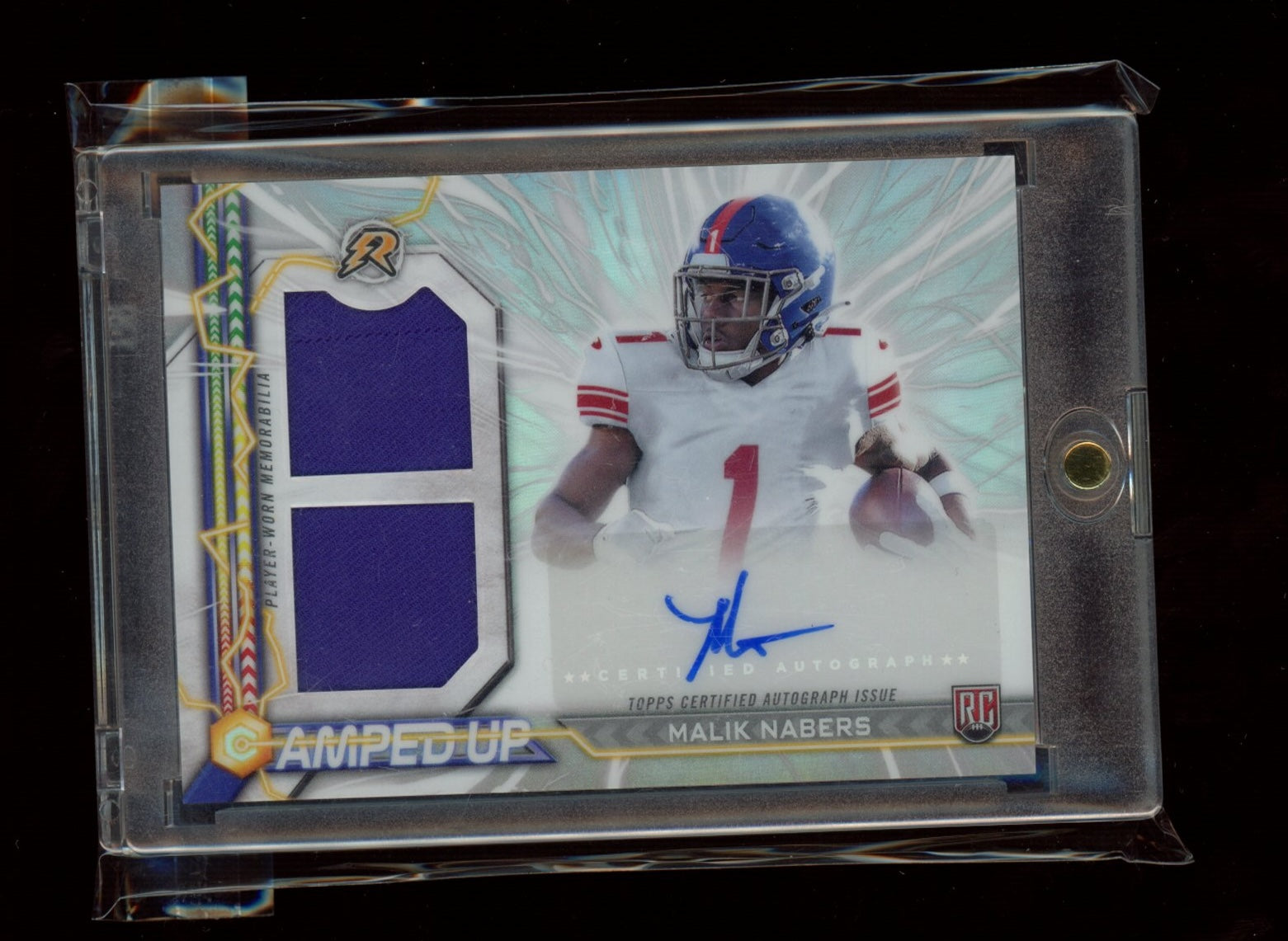 2024 Topps Resurgence - Amped Up Rookie Patch Autographs #AU-MN Malik Nabers