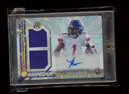 2024 Topps Resurgence - Amped Up Rookie Patch Autographs #AU-MN Malik Nabers