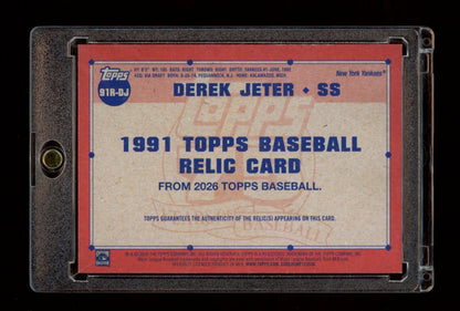 2026 Topps #91R-DJ Derek Jeter 1991 Topps Baseball 35th Relics Blue  #/150