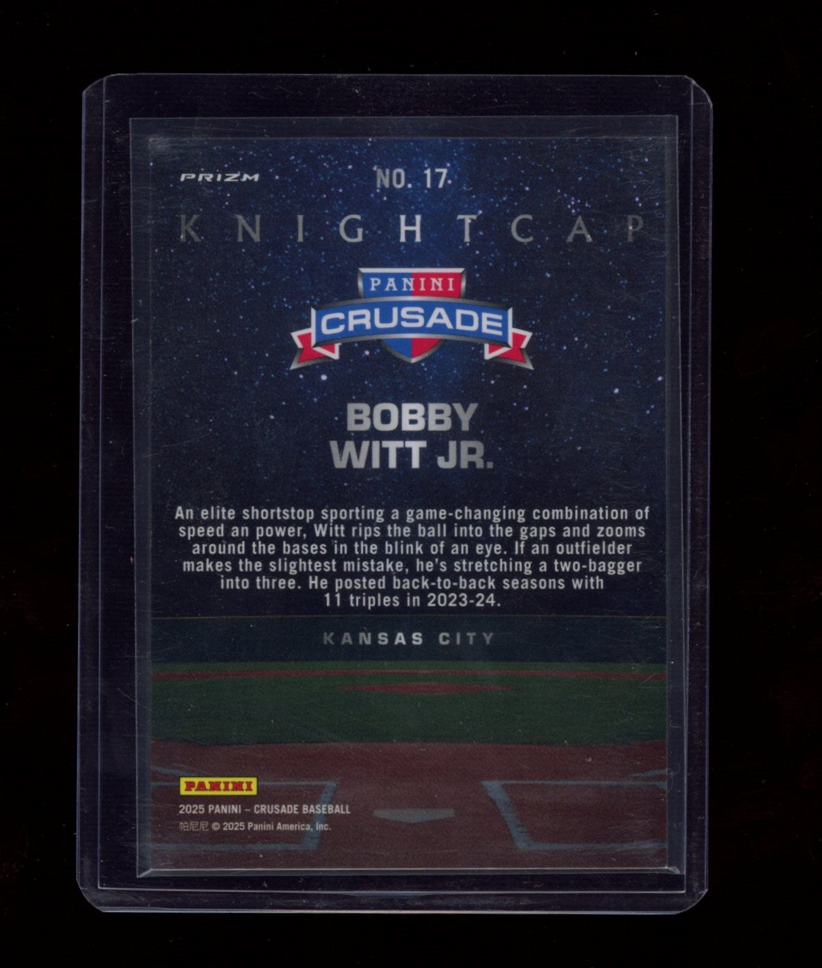 2025 Panini Crusade #17 Bobby Witt Jr. Knightcap