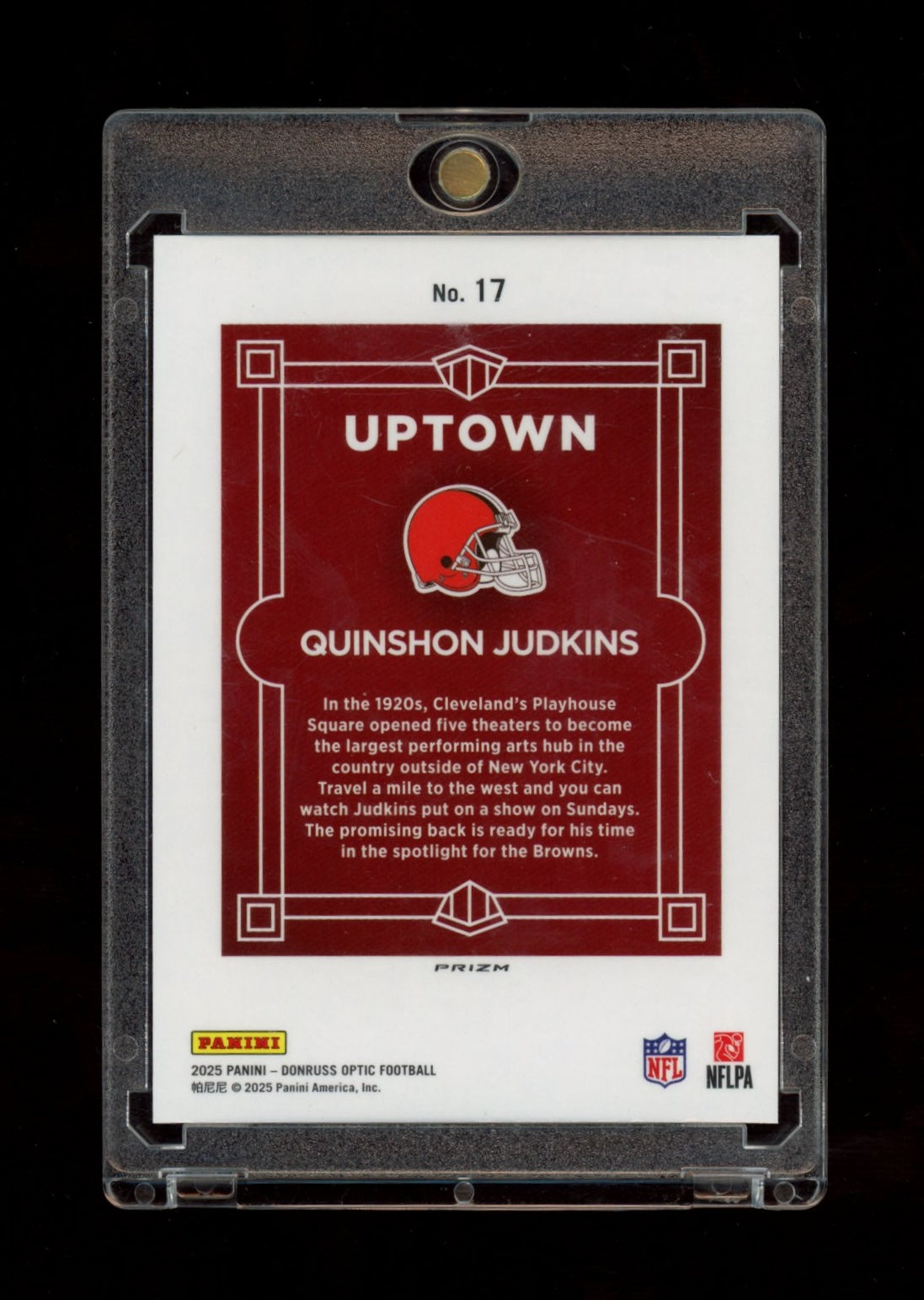 2025 Donruss Optic #17 Quinshon Judkins Uptown