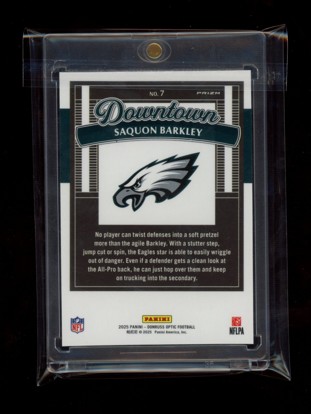 2025 Donruss Optic #7 Saquon Barkley Downtown