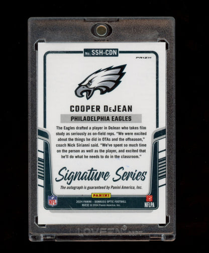 2024 Donruss Optic #SSH-CDN Cooper DeJean Signature Series Holo