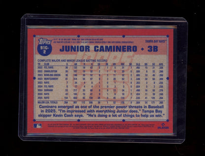 2026 Topps #91C-2 Junior Caminero Topps Baseball 35th Anniv Black  #/10