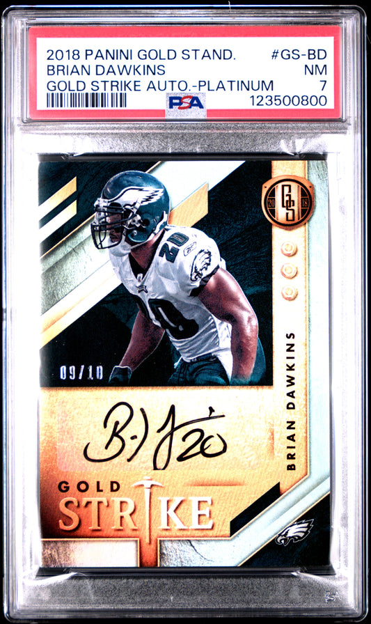 2018 Panini Gold Standard Gold #GS-BD Brian Dawkins /10 PSA 7
