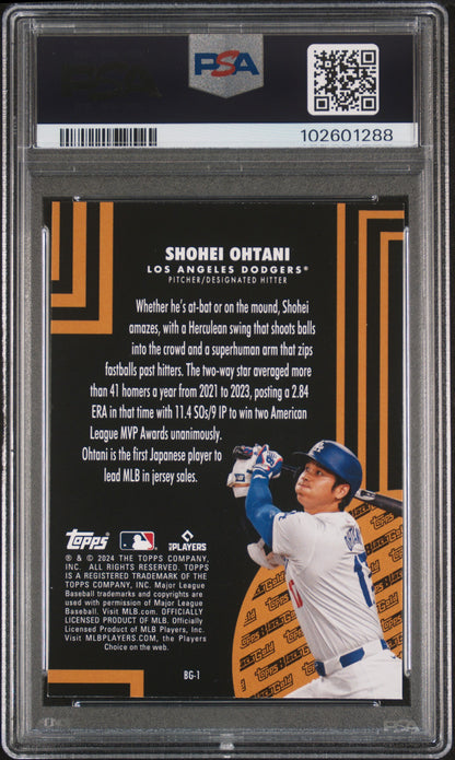 2024 Topps Update Topps Black Gold #BG1 Shohei Ohtani PSA 9