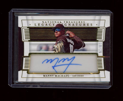 2022 Panini National Treasures #LS-MM Manny Machado Legacy Signatures Gold #/25