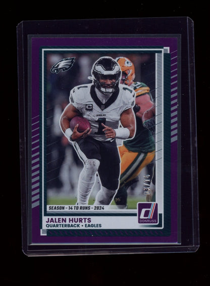 2025 Donruss #16 Jalen Hurts Season Stat Line #/14
