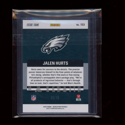 2025 Panini Revolution #153 Jalen Hurts Future Frame #/15