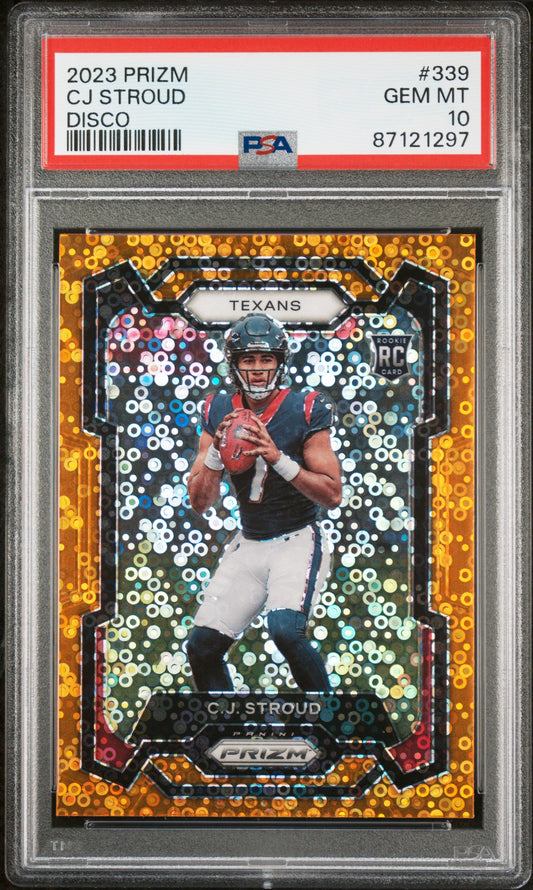 2023 Panini Prizm #339 Cj Stroud Disco Prizm PSA 10