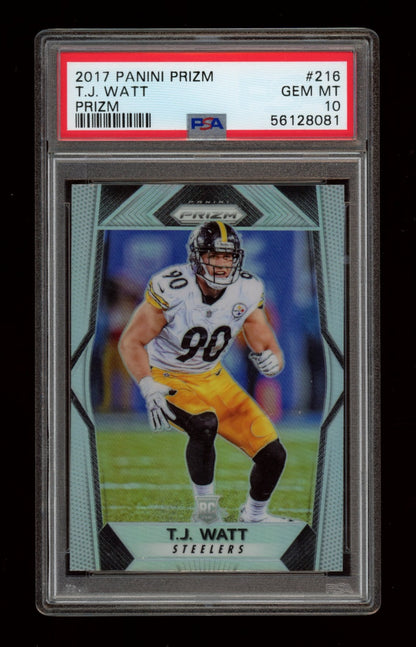 2017 Panini Prizm #216 T.J. Watt Prizm PSA 10