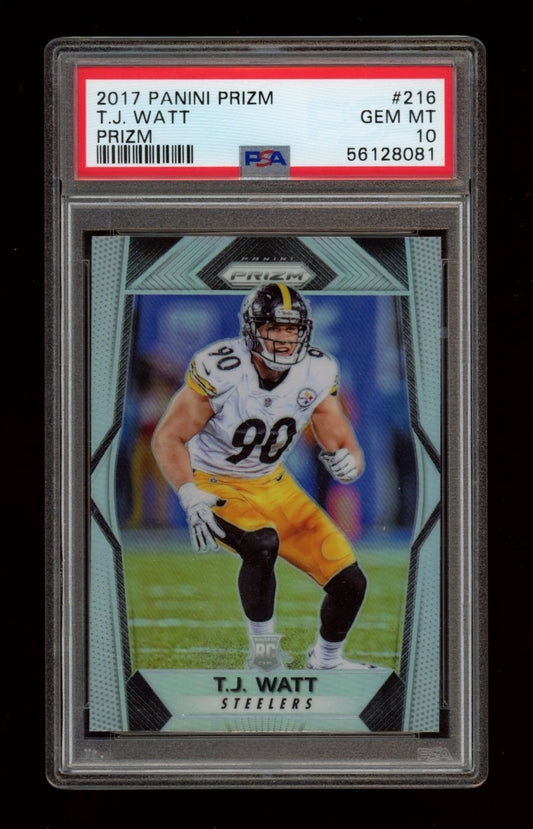 2017 Panini Prizm #216 T.J. Watt Prizm PSA 10