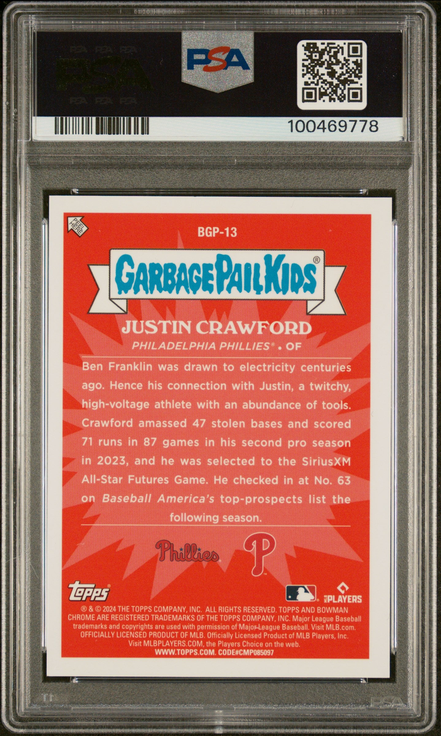 2024 Bowman Chrome Mega Box Bowman Gpk #13 Orange /25  PSA 9