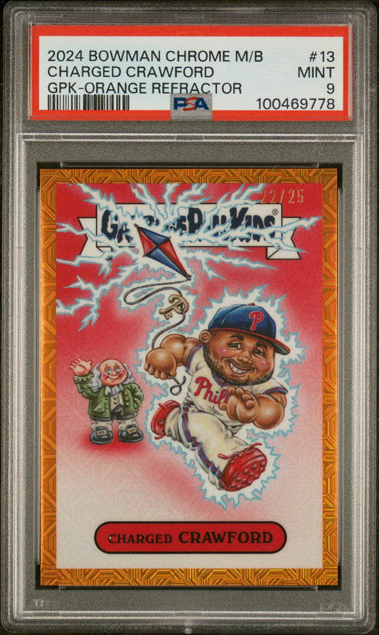 2024 Bowman Chrome Mega Box Bowman Gpk #13 Orange /25  PSA 9
