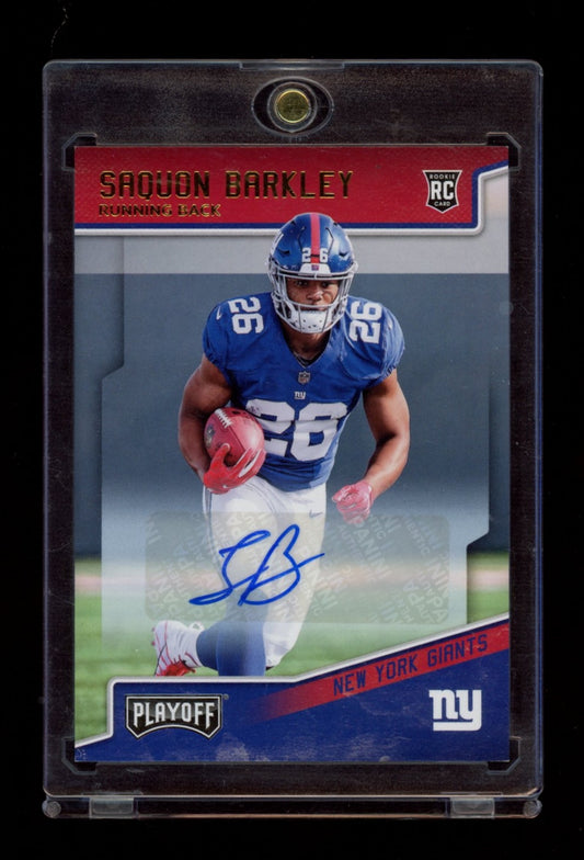 2018 Panini Playoff #201 Saquon Barkley Rookies Autographs