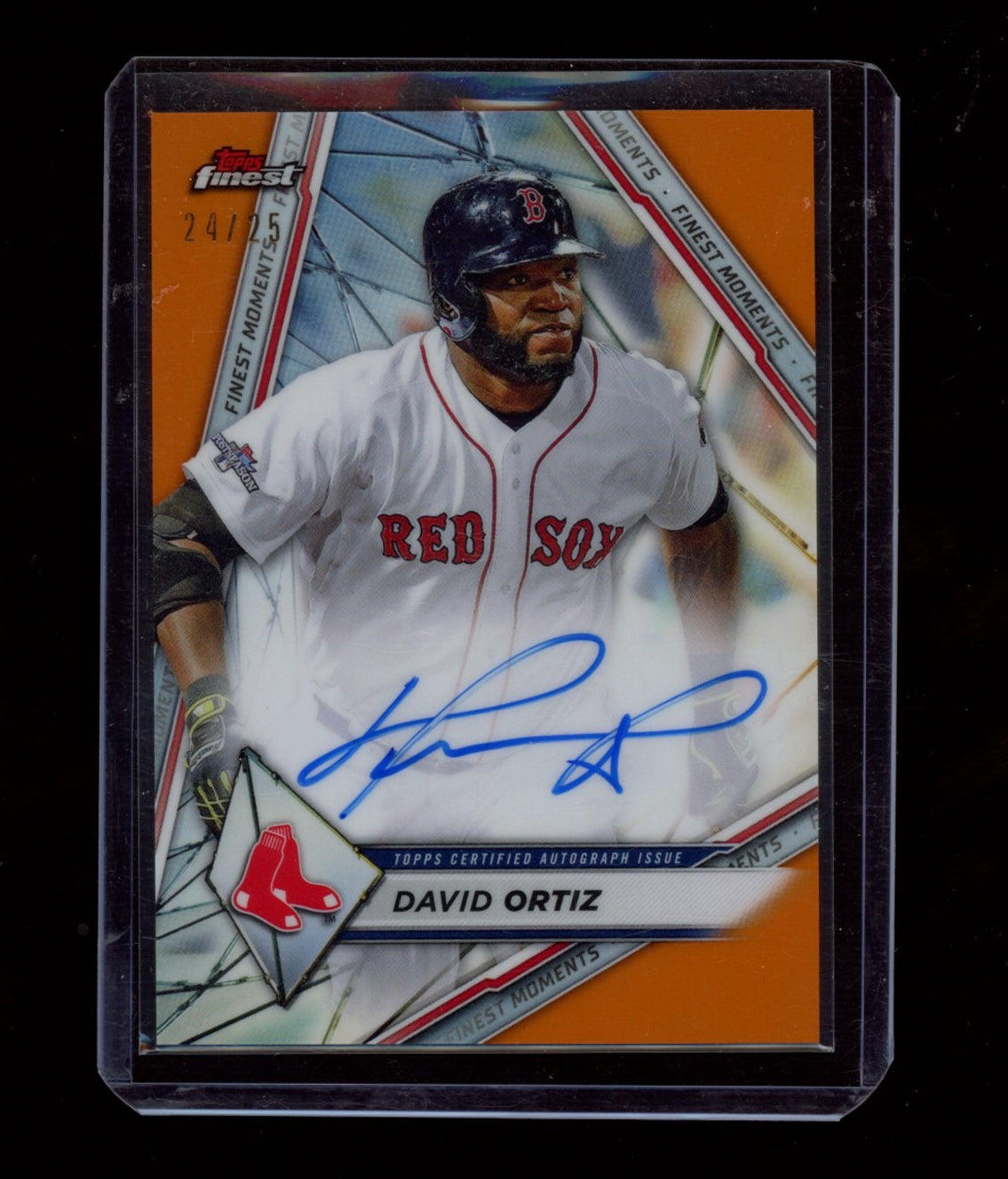 2021 Finest #FMA-DO David Ortiz Finest Moments Autographs Orange Refractor #/25