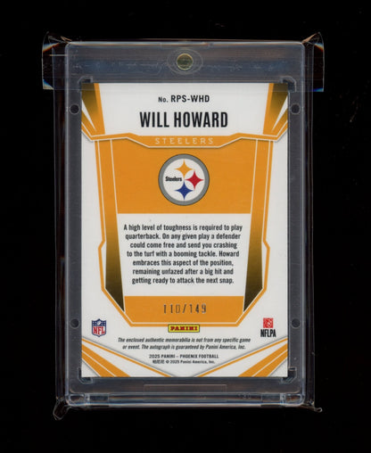 2025 Panini Phoenix #RPS-WHD Will Howard RPA Silver Prizm #/149