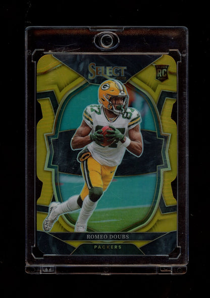 2022 Panini Select #54 Romeo Doubs Gold Prizm #/10