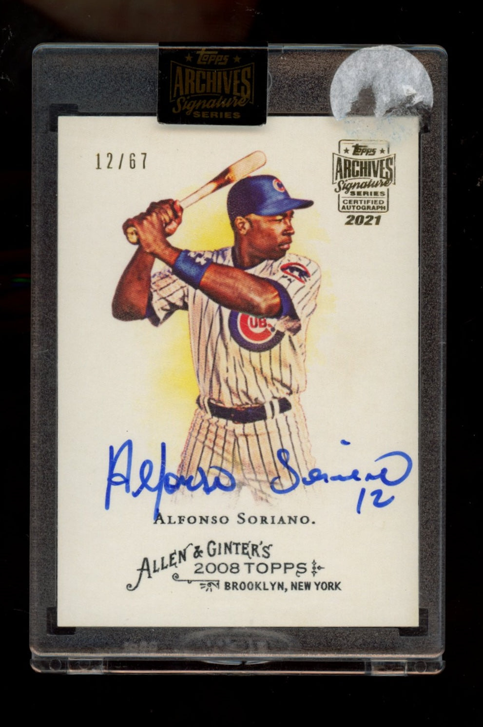 2021 Topps Archives Signature Series  #160  Alfonso Soriano #/67