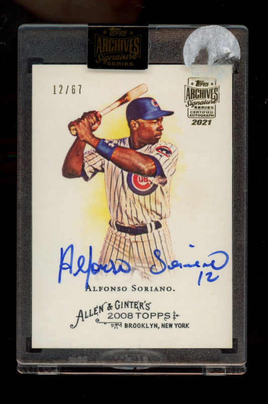 2021 Topps Archives Signature Series  #160  Alfonso Soriano #/67