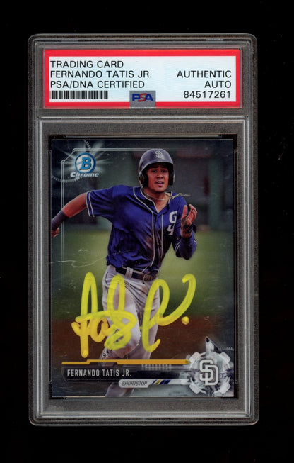 2017 Bowman Draft #BDC-71 Fernando Tatis Jr. Chrome PSA Auth IP Auto