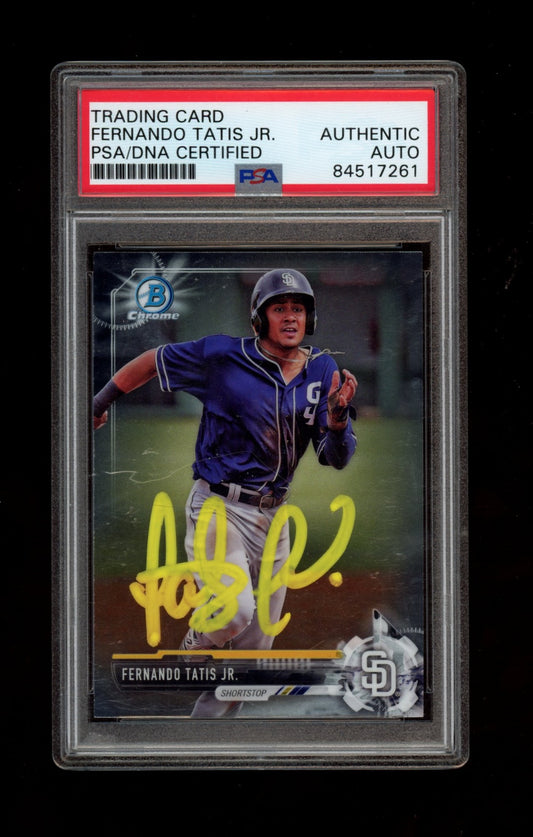 2017 Bowman Draft #BDC-71 Fernando Tatis Jr. Chrome PSA Auth IP Auto