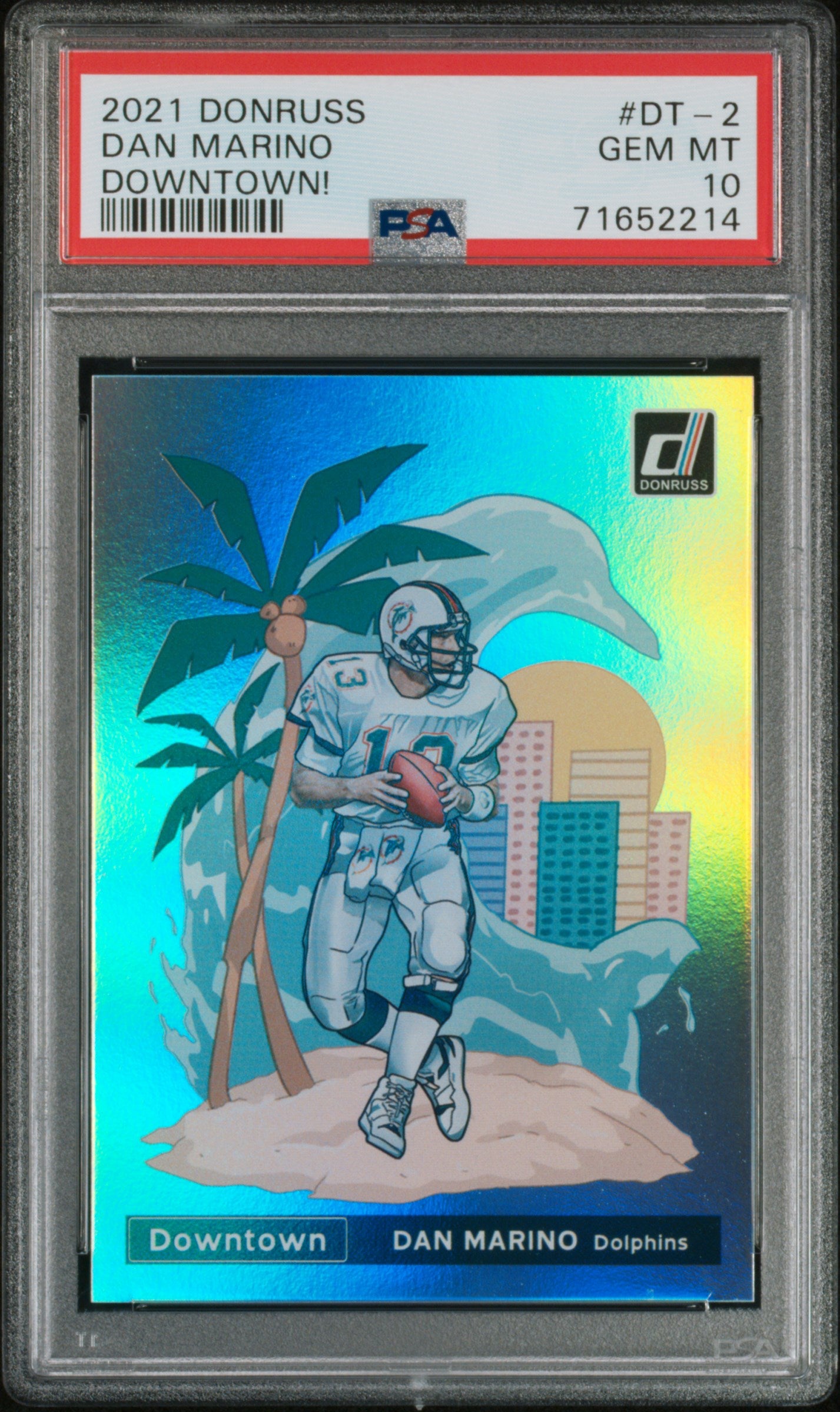 2021 Panini Donruss Downtown #DT-2 Dan Marino Downtown! PSA 10