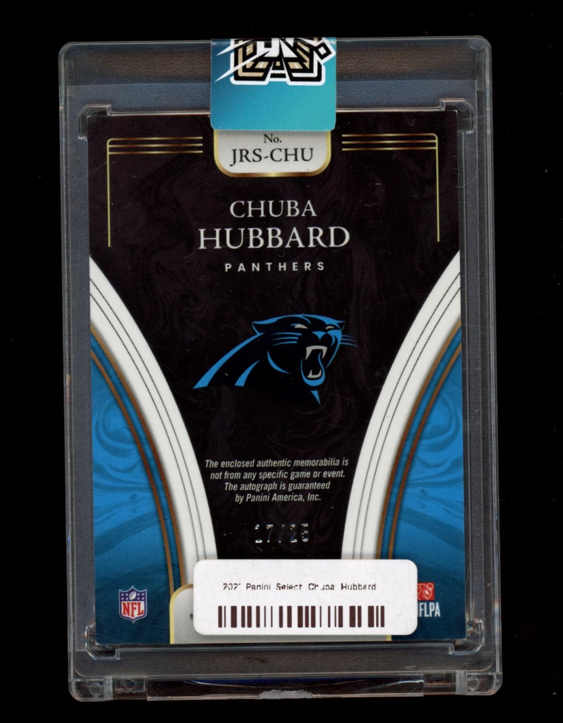2021 Panini Select #JRS-CHU Chuba Hubbard Jumbo RC  Tie-Dye #/25